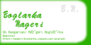 boglarka mageri business card